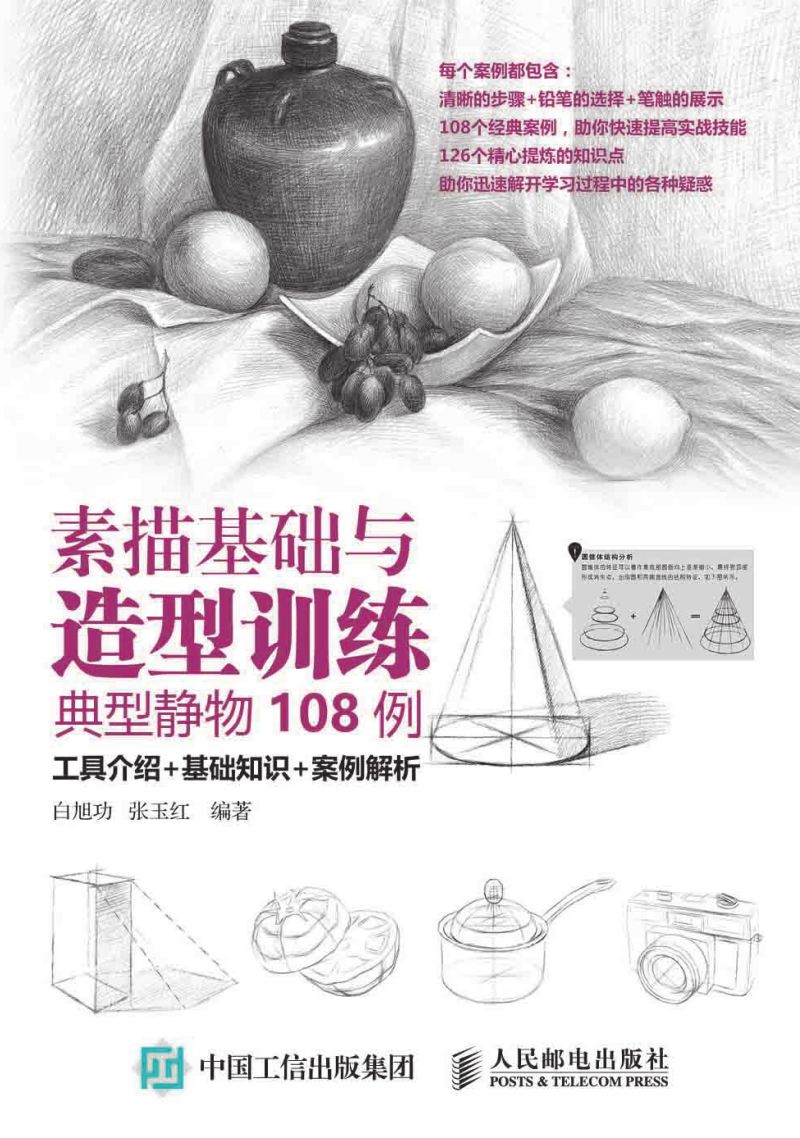 素描基础与造型训练：典型静物108例