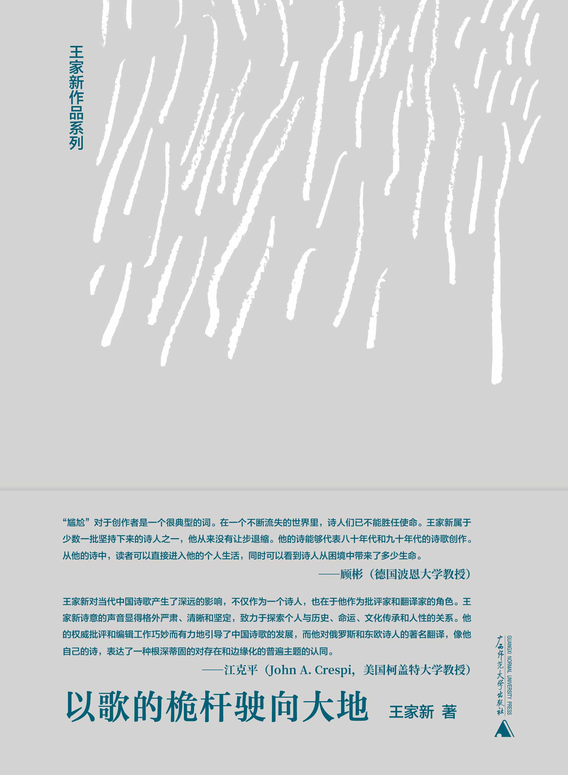 纯粹向度  王家新作品系列  以歌的桅杆驶向大地