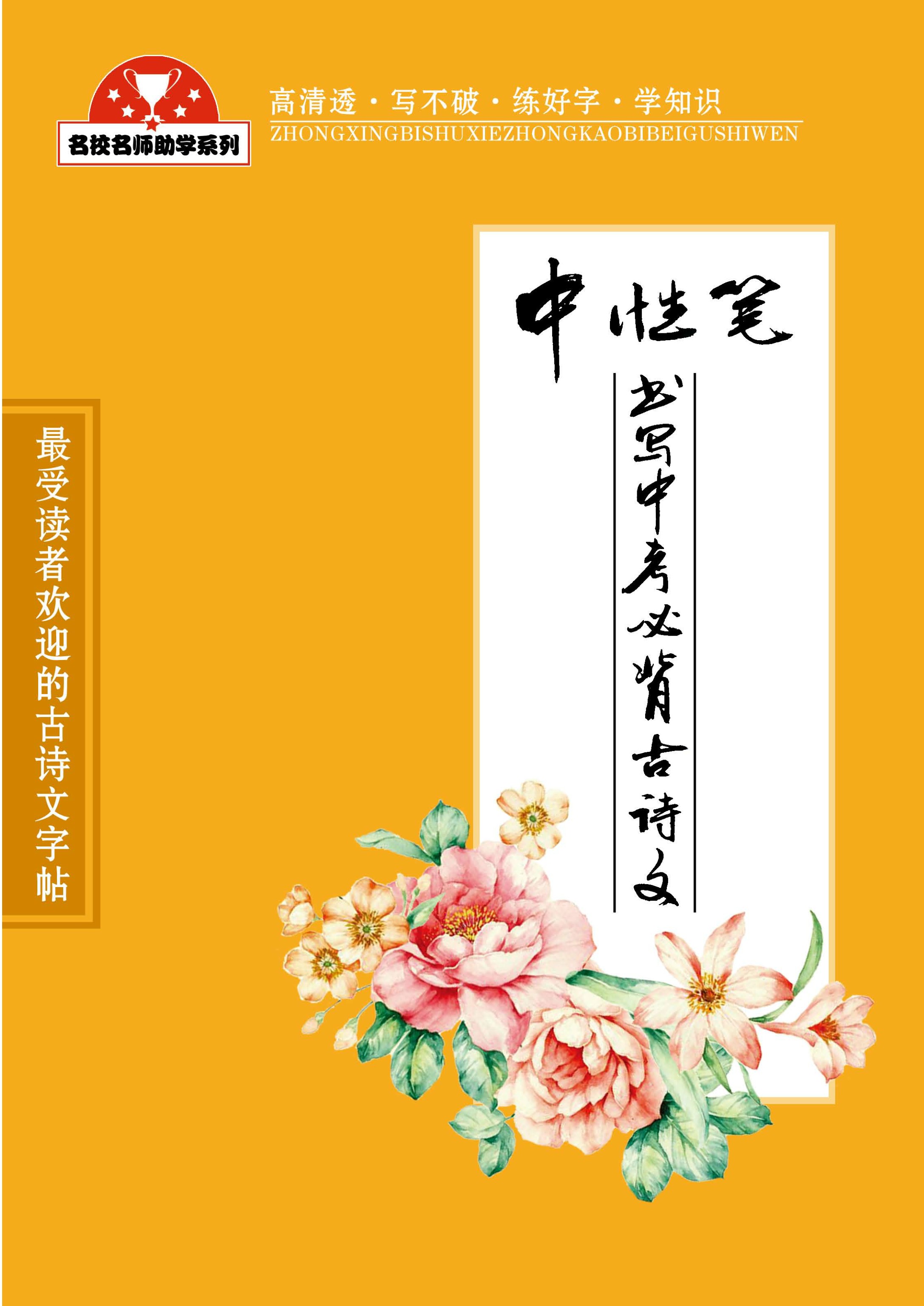 中性笔书写中考必背古诗文